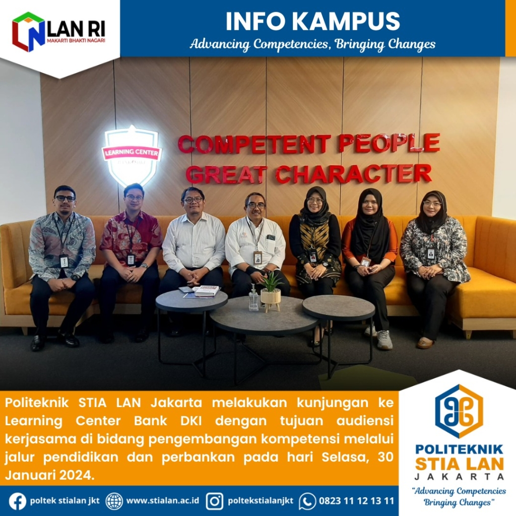 Kunjungan Audiensi Politeknik STIA LAN Jakarta di Learning Center Bank DKI